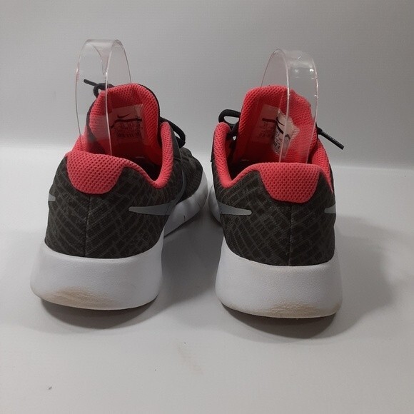 Nike Size 6Y - Women's Size 7.5 Black, Orange and White Lace Up Sneakers Shoes - Picture 2 of 6